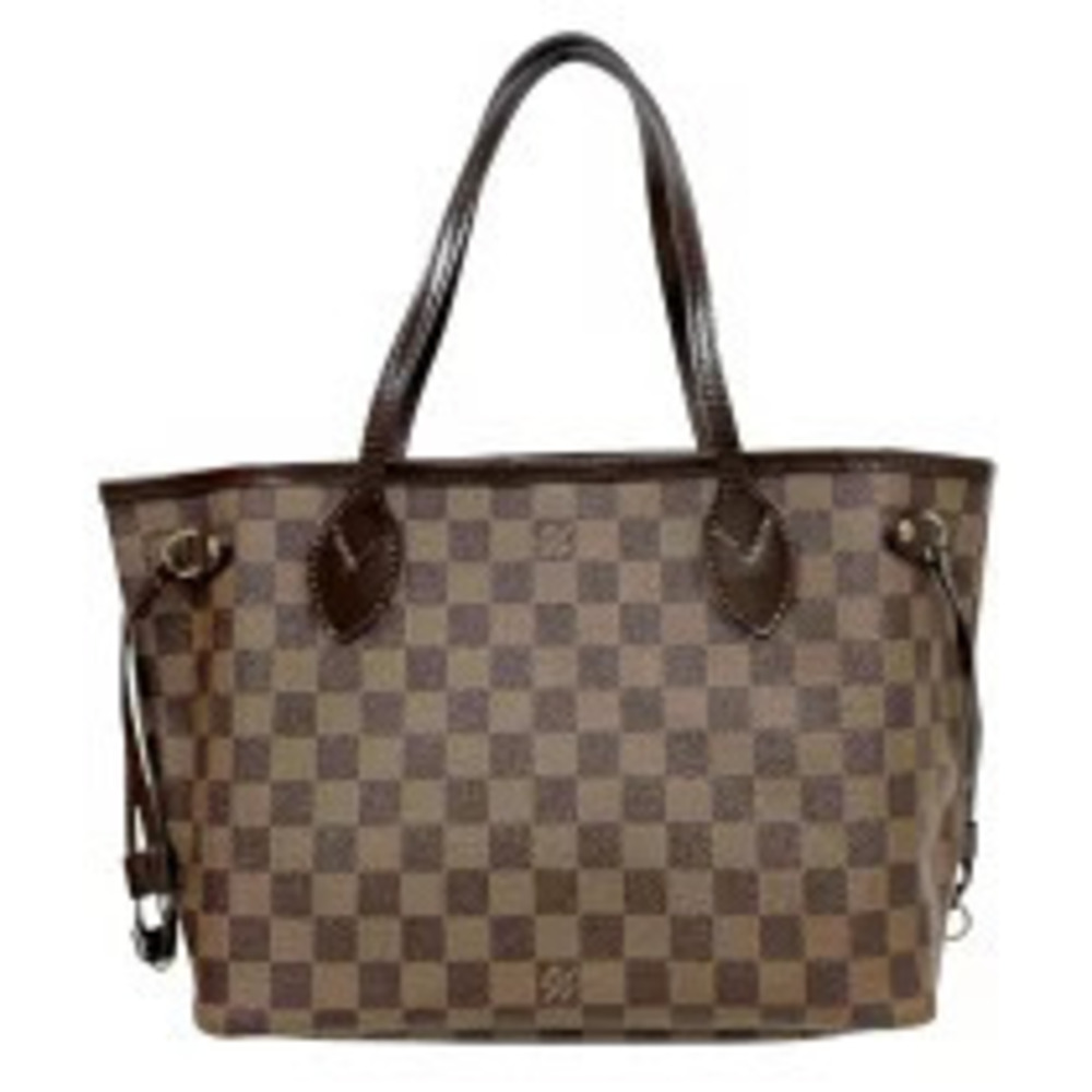 Louis Vuitton Neverfull Damier Canvas Tote Bag Brown